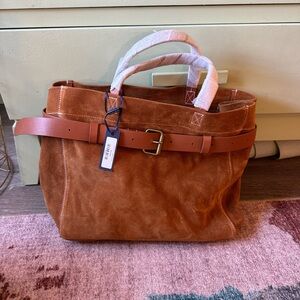 Parker Thatch brown suede belt bag